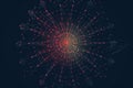 Radial patterns representing nodes in a network --ar 3:2 Job ID: 548d5cdb-05e7-415d- Royalty Free Stock Photo