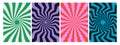 Radial Psychedelic Swirl Pattern. Sun Burst Background. Abstract Retro Line Patterns