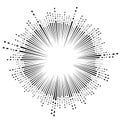 Radial, radiating beams, rays starburst, sunburst lines. Circular burst, firework, blast or explosion effect. Concentric,