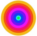 Radial, radiating, circular, concentric circles. colorful target