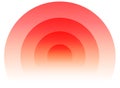Radial, radiating circular element. Graphics for transmission, e
