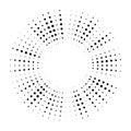 Radial, radiating element. Concentric, centripetal abstract design element, icon