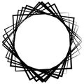 Radial, radiating element. Concentric, centripetal abstract design element, icon