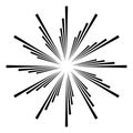 Radial, Radiating Line Starburst, Fireworks Effects Vector