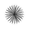 radial radiating line starbust. Round shape. Explosion effect. Vector illustration. Royalty Free Stock Photo