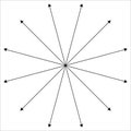 Radial - radiating lines outwards from center point