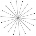 Radial - radiating lines outwards from center point