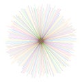 Radial, radiating lines, spokes. Circular rays, beams. Multicolor, colorful burst sparkle. Star burst, sun burst element.