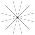 Radial, radiating straight thin lines. Circular black and white Royalty Free Stock Photo