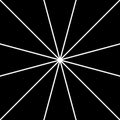 Radial, radiating straight thin lines. Circular black and white Royalty Free Stock Photo