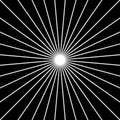 Radial, radiating straight thin lines. Circular black and white Royalty Free Stock Photo