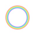 Radial rainbow icon in realistic style