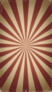 Radial red and beige stripes create starburst pattern with nostalgic vintage texture