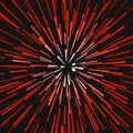 Radial Red Concentric Particles On Black Background Sun Ray Or Star Burst Element Zoom Effect Square Fight Stamp For Card Space