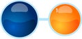 Radial Relationship One blank business diagram illustration