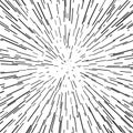 Radial speed, explosion, warp, zoom effect with lines abstract vector background Royalty Free Stock Photo