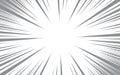 Radial speed lines background for comic books. Monochrome explosion background. Vector illustration Royalty Free Stock Photo