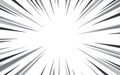 Radial speed lines background for comic books. Monochrome explosion background. Vector illustration Royalty Free Stock Photo
