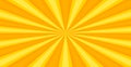 Radial yellow sun rays, bright panoramic pattern texture background - Vector