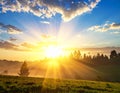 Radiance of Noon sun set Royalty Free Stock Photo