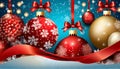 Radiant Christmas balls: a celebration of colors and joy Royalty Free Stock Photo