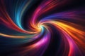 Radiant colorful vortex on abstract digital background Royalty Free Stock Photo