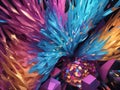Radiant Crystal Artistry - Studio Based Photo of Mesmerizing Gradient Glitter Shapes
