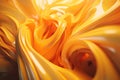 Twisted Waves: A Modern Minimalist 3D Render in Bright Orange and Yellow