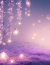 Radiant Fantasy Blurred Fairy Light Backdrop Mockup A Captivating Enchanting and Stunning Presentation Generative AI