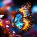 Radiant Flutter: Colorful Butterfly. Generative AI