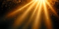 Radiant Gold Backdrop with Mesmerizing Light Beams Creating an Ethereal Glow for Captivating Visuals Royalty Free Stock Photo