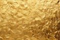 Radiant Gold leaf structure background. Generate Ai
