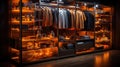 Radiant Harmony: Illuminated Modern Wardrobe with Organized Brilliance