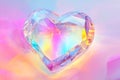 Bright, colorful heart crystal Royalty Free Stock Photo