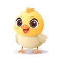 A radiant illustration of a joyful baby chick Royalty Free Stock Photo