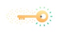 Radiant Key Icon for Discovery & Enlightenment Solutions, vector design Generative AI Royalty Free Stock Photo