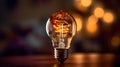 A radiant light bulb Royalty Free Stock Photo