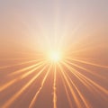 Radiant light bursts from a central point, creating a dramatic display of sun rays Royalty Free Stock Photo