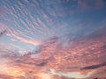 Radiant pink and blue sky