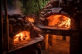 Radiant Pizza oven fire. Generate Ai Royalty Free Stock Photo