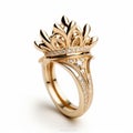 Radiant Queen Crown Design In 18k Gold By Jessica Carr