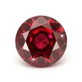 Radiant red ruby gemstone with sparkling facets Royalty Free Stock Photo