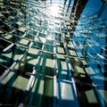 Radiant Reflections: Abstract Patterns and Lines on Glass Royalty Free Stock Photo