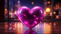 Radiant Romance: Vibrant Hearts Illuminating Valentine's Day