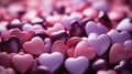 Radiant Romance: Vibrant Hearts Illuminating Valentine's Day