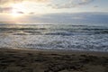 Radiant sea beach sunrise