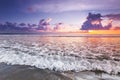 Radiant sea beach sunset Royalty Free Stock Photo