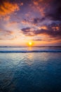 Radiant sea beach sunset Royalty Free Stock Photo