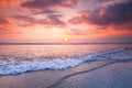 Radiant sea beach sunset