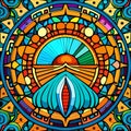 Radiant Serenity: A Colorful Mandala Embracing Celestial Harmony